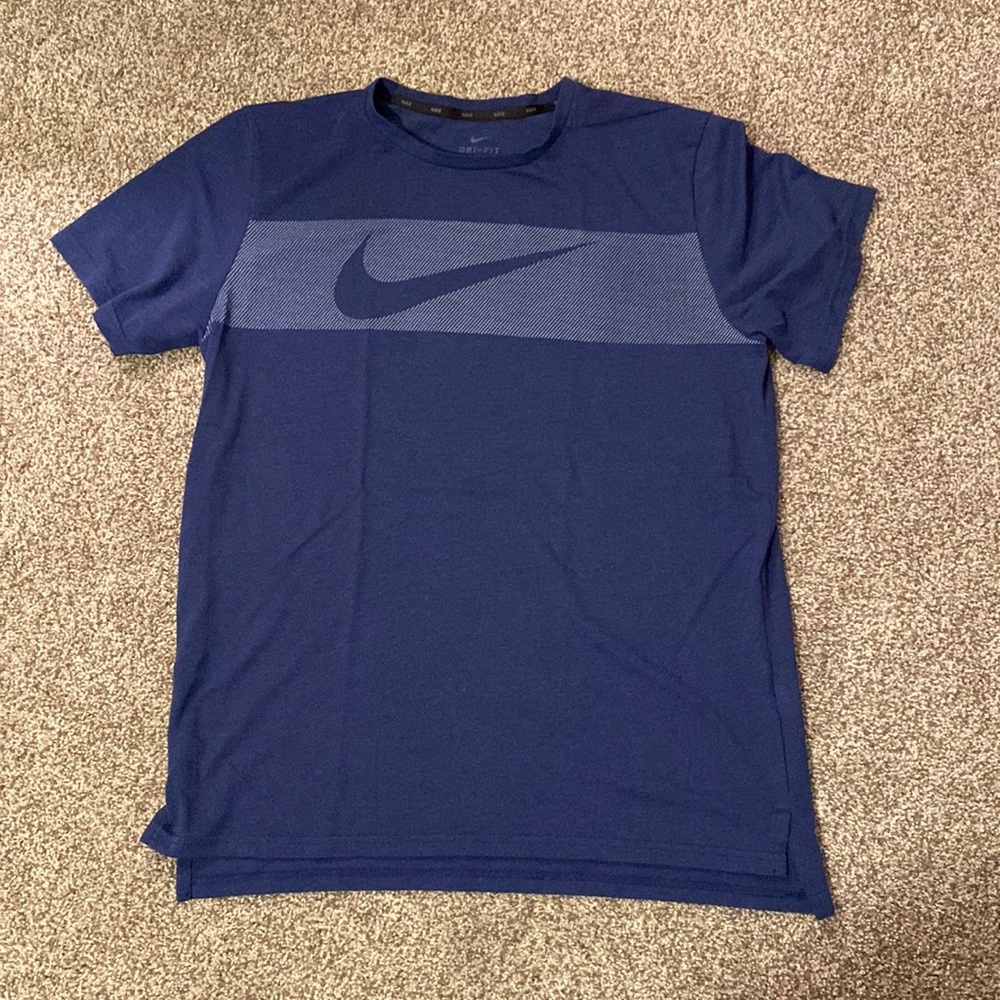 Large navy blue Nike Dri-Fit t-shirt.